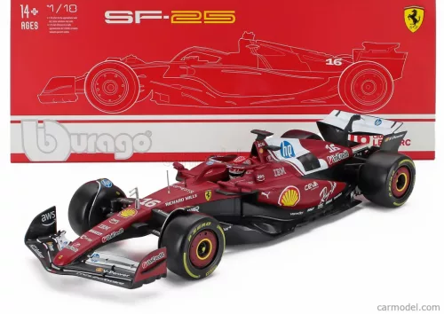 FERRARI  WITH SHOWCASE - F1  SF-25 TEAM SCUDERIA FERRARI N 16 SEASON 2025 CHARLES LECLERC  RED
