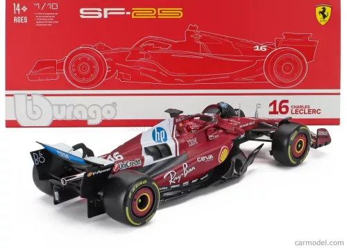 FERRARI  WITH SHOWCASE - F1  SF-25 TEAM SCUDERIA FERRARI N 16 SEASON 2025 CHARLES LECLERC  RED