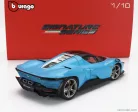 FERRARI  DAYTONA SP3 CLOSED ROOF 2022 - CON VETRINA - WITH SHOWCASE - EXCLUSIVE CARMODEL  MEDIUM BLUE