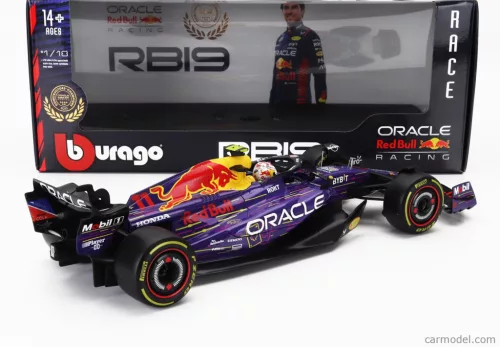 RED BULL  F1  RB19 TEAM ORACLE RED BULL RACING N 11 3rd LAS VEGAS USA GP 2023 SERGIO PEREZ  PURPLE YELLOW RED