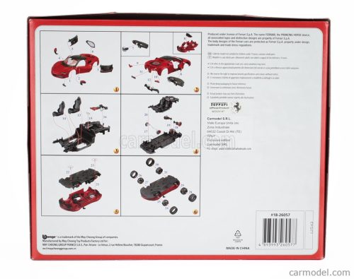 FERRARI  SF90 STRADALE HYBRID 1000hp 2019 - 36 PEZZI - 36 PCS  RED BLACK