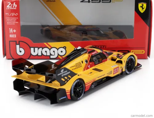 FERRARI  499P 3.0L TURBO V6 TEAM AF CORSE N  83 24h LE MANS 2024 ROBERT KUBICA - ROBERT SHWARTZMAN - YIFEI YE  YELLOW RED