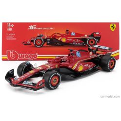   FERRARI  F1  SF-24 TEAM SCUDERIA FERRARI N 16 WINNER MONACO GP 2024 CHARLES LECLERC - WITH PILOT AND SHOWCASE  RED BLACK