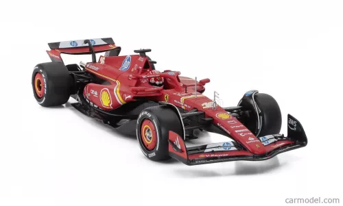 FERRARI  F1  SF-24 TEAM SCUDERIA FERRARI N 16 WINNER MONACO GP 2024 CHARLES LECLERC - WITH PILOT AND SHOWCASE  RED BLACK