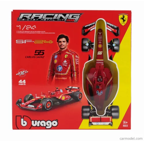 FERRARI  F1  SF-24 TEAM SCUDERIA FERRARI N 55 SEASON 2024 CARLOS SAINZ  RED BLACK