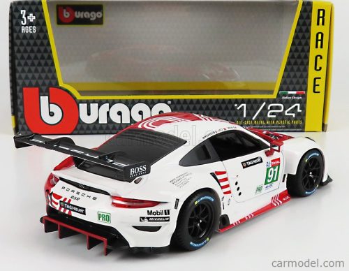 PORSCHE  911 991-2 RSR TEAM PORSCHE GT N 91 24h LE MANS 2020 R.LIETZ - G.BRUNI - F.MAKOWIECKI  RED WHITE