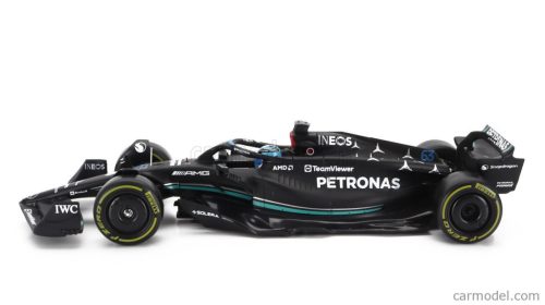 MERCEDES GP  F1 W14 TEAM MERCEDES-AMG PETRONAS FORMULA ONE N 63 SEASON 2023 GEORGE RUSSELL - WITH PILOT AND SHOWCASE  MATT BLACK