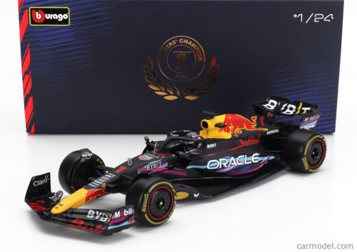 RED BULL  F1  RB19 TEAM ORACLE RED BULL RACING N 1 WORLD CHAMPION WINNER MIAMI GP 2023 MAX VERSTAPPEN - WITH PILOT AND SHOWCASE  MATT BLUE