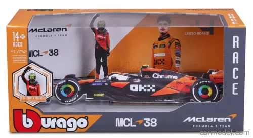 McLAREN  F1  MCL38 TEAM MCLAREN N 81 SEASON 2024 OSCAR PIASTRI - WITH PILOT  ORANGE BLACK