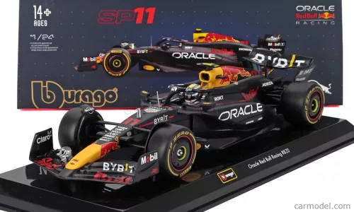 RED BULL  F1  RB20 TEAM ORACLE RED BULL RACING N 11 SEASON 2024 SERGIO PEREZ - WITH PILOT AND SHOWCASE  BLUE YELLOW RED