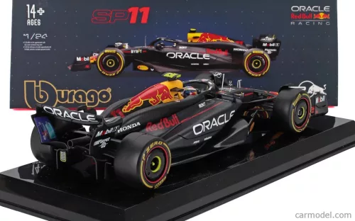 RED BULL  F1  RB20 TEAM ORACLE RED BULL RACING N 11 SEASON 2024 SERGIO PEREZ - WITH PILOT AND SHOWCASE  BLUE YELLOW RED