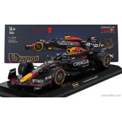   RED BULL  F1  RB20 TEAM ORACLE RED BULL RACING N 1 WORLD CHAMPION SEASON 2024 MAX VERSTAPPEN - WITH PILOT AND SHOWCASE  BLUE YELLOW RED