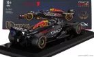 RED BULL  F1  RB20 TEAM ORACLE RED BULL RACING N 1 WORLD CHAMPION SEASON 2024 MAX VERSTAPPEN - WITH PILOT AND SHOWCASE  BLUE YELLOW RED