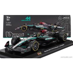   MERCEDES GP  F1  W15 EQ PERFORMANCE TEAM AMG PETRONAS MOTORSPORT N 44 SEASON 2024 LEWIS HAMILTON - WITH PILOT AND SHOWCASE  BLACK SILVER GREEN
