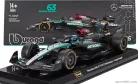 MERCEDES GP  F1  W15 EQ PERFORMANCE TEAM AMG PETRONAS MOTORSPORT N 63 SEASON 2024 GEORGE RUSSELL - WITH PILOT AND SHOWCASE  BLACK SILVER GREEN