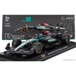   MERCEDES GP  F1  W15 EQ PERFORMANCE TEAM AMG PETRONAS MOTORSPORT N 63 SEASON 2024 GEORGE RUSSELL - WITH PILOT AND SHOWCASE  BLACK SILVER GREEN