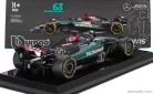 MERCEDES GP  F1  W15 EQ PERFORMANCE TEAM AMG PETRONAS MOTORSPORT N 63 SEASON 2024 GEORGE RUSSELL - WITH PILOT AND SHOWCASE  BLACK SILVER GREEN