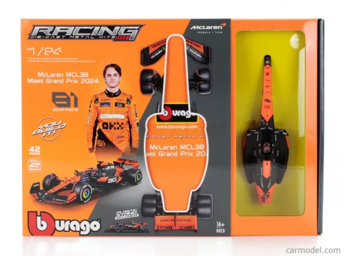 McLAREN  F1  MCL38 TEAM MCLAREN N 81 SEASON 2024 OSCAR PIASTRI  ORANGE BLACK