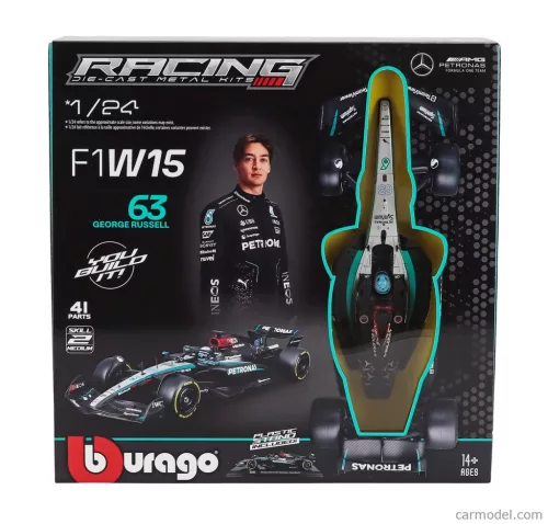 MERCEDES GP  F1  W15 EQ PERFORMANCE TEAM AMG PETRONAS MOTORSPORT N 63 SEASON 2024 GEORGE RUSSELL  BLACK SILVER GREEN