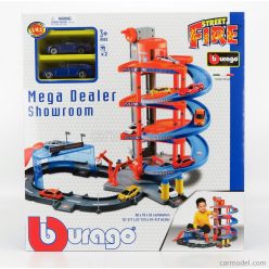   ACCESSORIES  DIORAMA - PARKING - MEGA DEALER SHOWROOM WITH AUDI A6 AVANT 2019 + PORSCHE 911 996 GT3 COUPE 1997  RED BLUE GREY