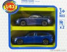 ACCESSORIES  DIORAMA - PARKING - MEGA DEALER SHOWROOM WITH AUDI A6 AVANT 2019 + PORSCHE 911 996 GT3 COUPE 1997  RED BLUE GREY