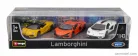 LAMBORGHINI  SET 3X REVUELTO HYBRID 2023 - AVENTADOR ROADSTER 2018 - COUNTACH LPi 800-4 2021  ORANGE YELLOW WHITE