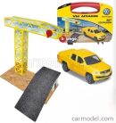 ACCESSORIES  DIORAMA - SET BUILD CONSTRUCTION - SET COSTRUZIONI - WITH VOLKSWAGEN AMAROK PICK-UP 2019  YELLOW