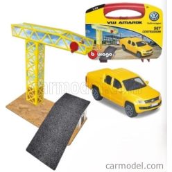   ACCESSORIES  DIORAMA - SET BUILD CONSTRUCTION - SET COSTRUZIONI - WITH VOLKSWAGEN AMAROK PICK-UP 2019  YELLOW