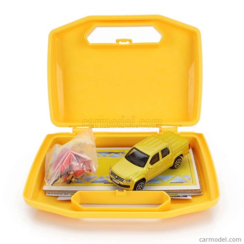 ACCESSORIES  DIORAMA - SET BUILD CONSTRUCTION - SET COSTRUZIONI - WITH VOLKSWAGEN AMAROK PICK-UP 2019  YELLOW