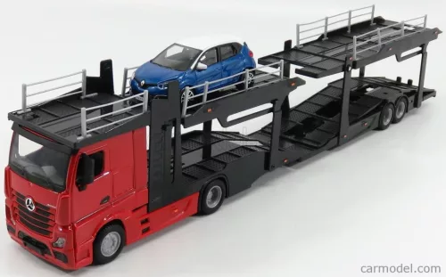 MERCEDES BENZ  ACTROS 2 2545 TRUCK CAR TRANSPORTER 2016 WITH RENAULT CAPTUR  RED BLACK