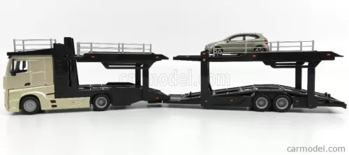MERCEDES BENZ  ACTROS 2 2545 TRUCK CAR TRANSPORTER 2016 WITH VOLKSWAGEN POLO GTi  GOLD MET BLACK GREY MET