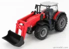 MASSEY FERGUSON  8740S TRACTOR WITH FRONT LOADER SCRAPER  RED