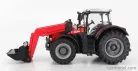 MASSEY FERGUSON  8740S TRACTOR WITH FRONT LOADER SCRAPER  RED