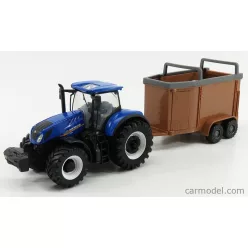   NEW HOLLAND  T7.315 TRACTOR + LIVESTOCK FORWARDER  BLUE BROWN