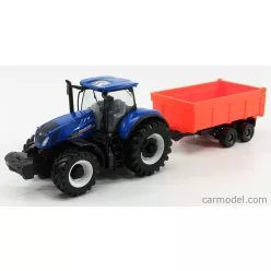 NEW HOLLAND  T7.315 TRACTOR + TIPPING TRAILER  BLUE RED