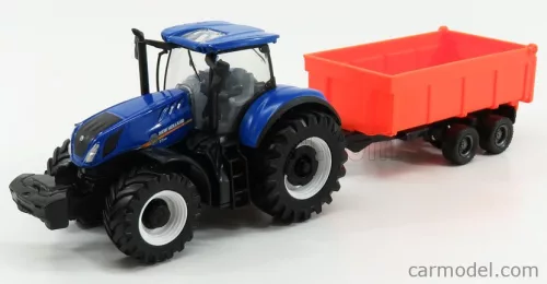 NEW HOLLAND  T7.315 TRACTOR + TIPPING TRAILER  BLUE RED