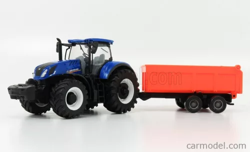 NEW HOLLAND  T7.315 TRACTOR + TIPPING TRAILER  BLUE RED