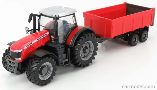 MASSEY FERGUSON  8740S TRACTOR WITH TIPPING TRAILER  RED