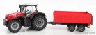 MASSEY FERGUSON  8740S TRACTOR WITH TIPPING TRAILER  RED