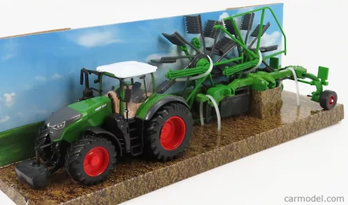 FENDT  VARIO 1050 TRACTOR WITH WHIRL RAKE TRAILER 2016  GREEN BLACK