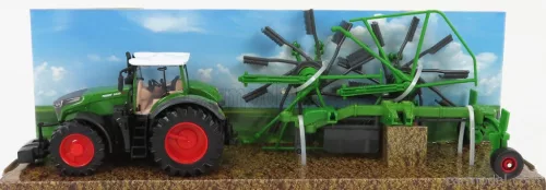FENDT  VARIO 1050 TRACTOR WITH WHIRL RAKE TRAILER 2016  GREEN BLACK