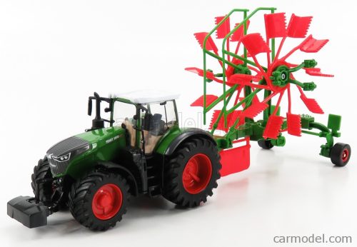 FENDT  VARIO 1050 TRACTOR WITH WHIRL RAKE TRAILER 2016  GREEN GREY RED