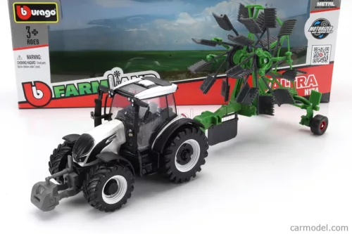 VALTRA  N174 TRACTOR WITH WHIRL RAKE 2017  WHITE BLACK GREEN