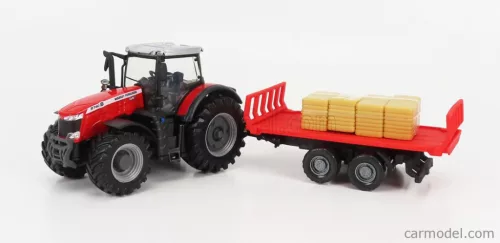 MASSEY FERGUSON  8740S TRACTOR WITH TRAILER 2016  RED