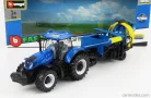 NEW HOLLAND  T7.315 TRACTOR WITH CULTIVATOR TRAILER 2016  BLUE