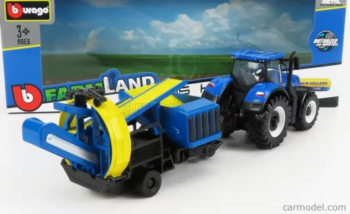NEW HOLLAND  T7.315 TRACTOR WITH CULTIVATOR TRAILER 2016  BLUE