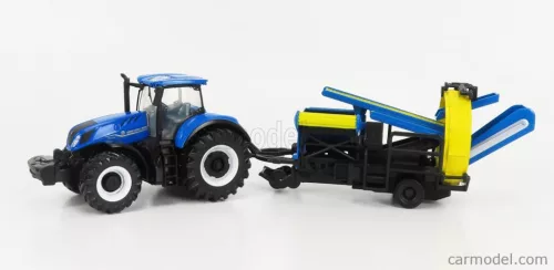 NEW HOLLAND  T7.315 TRACTOR WITH CULTIVATOR TRAILER 2016  BLUE