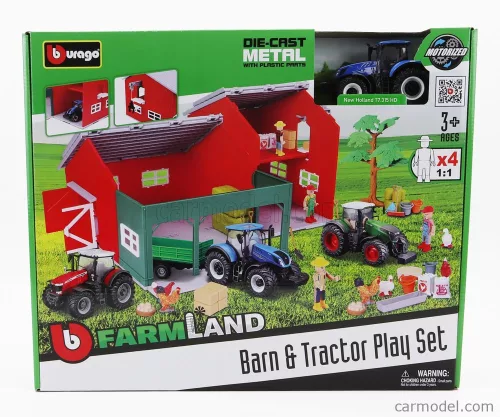 NEW HOLLAND  SET FARM BARN & TRACTOR PLAY T7.315 TRACTOR 2009  BLUE