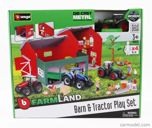 FENDT  SET FARM BARN & TRACTOR PLAY 1050 VARIO TRACTOR 2016  GREEN