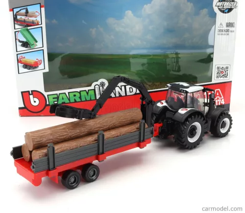 VALTRA  N174 TRACTOR WITH 3X TRAILER 2017  WHITE BLACK GREEN RED